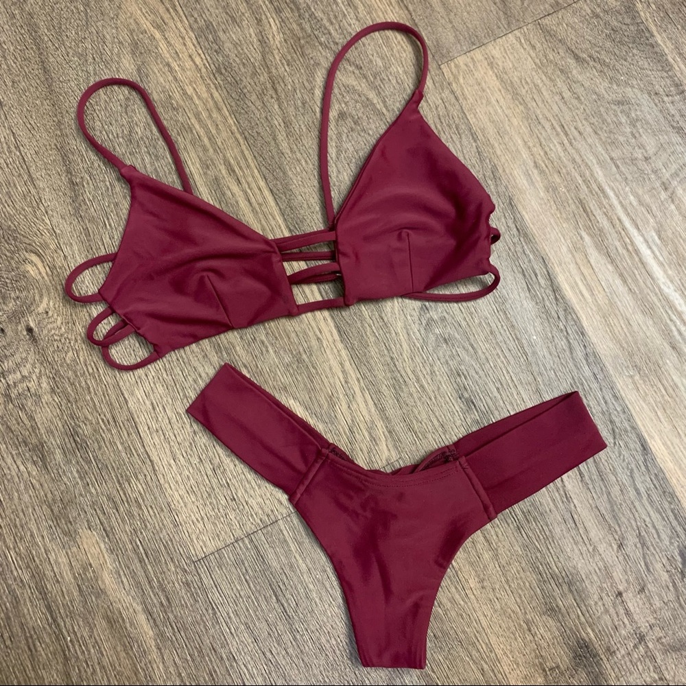 Maroon bikini set